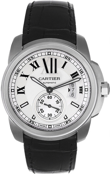 Cartier Calibre De Cartier Watches Mens Silver Self winding Automatic W7100037 Watch