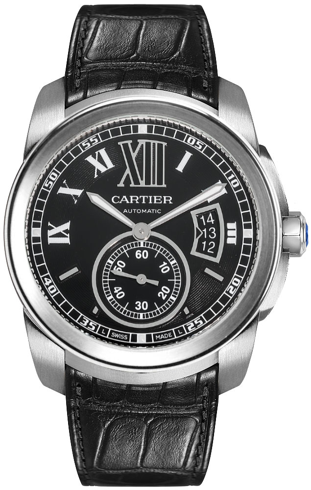 Cartier Calibre De Cartier Watches Mens Black Self winding Automatic W7100041 Watch