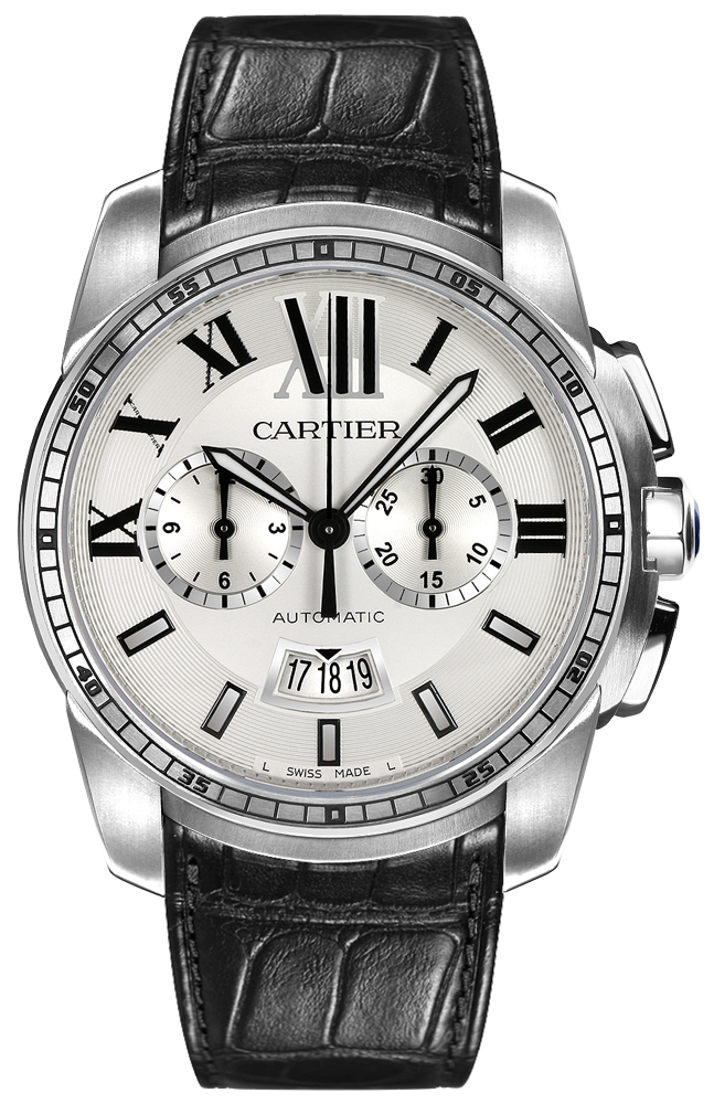 Cartier Calibre De Cartier Watches Mens Opaline Silver Self winding Automatic W7100046 Watch