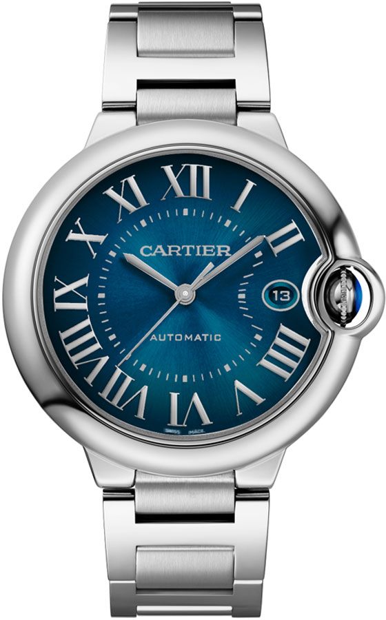 Cartier Ballon Bleu Watches Mens Blue Sunraybrushed Self winding Automatic WSBB0061 Watch