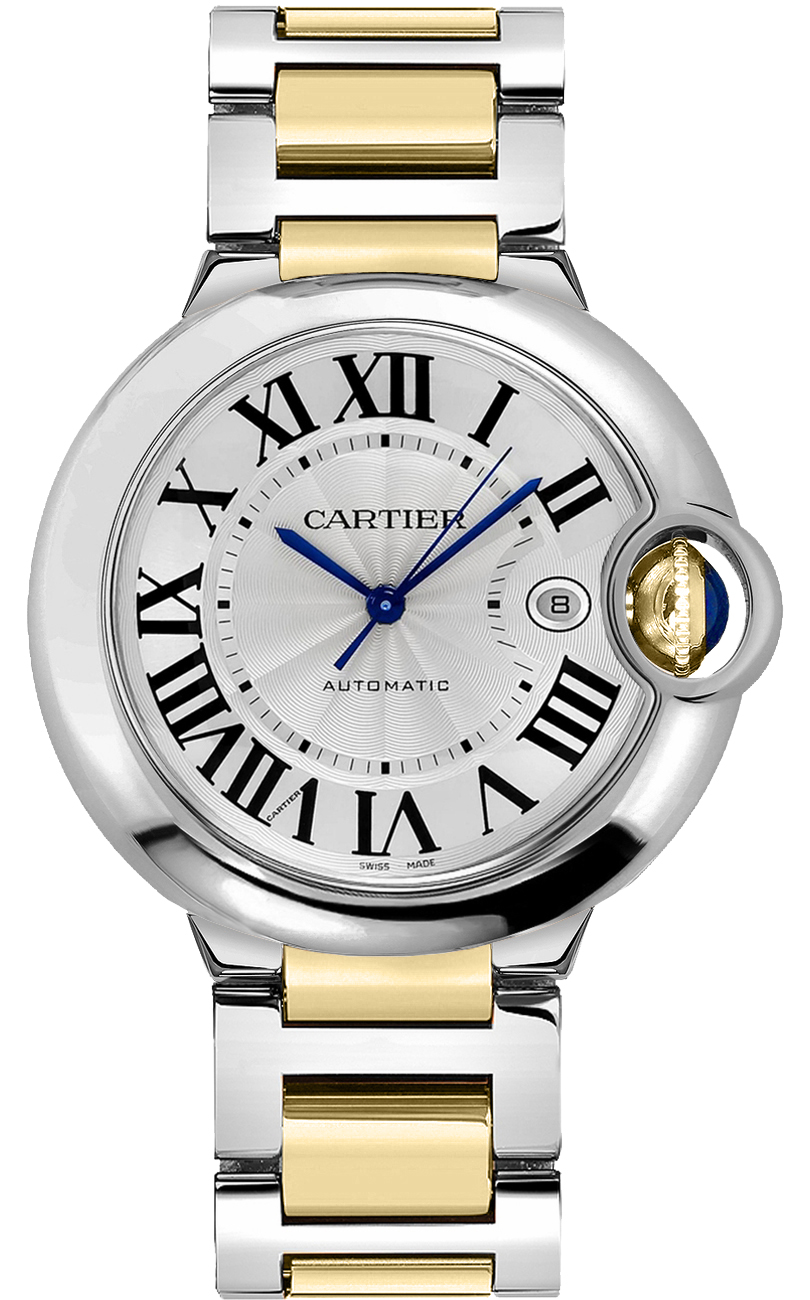 Cartier Ballon Bleu Watches Mens Silver Self winding Automatic W2BB0022 Watch