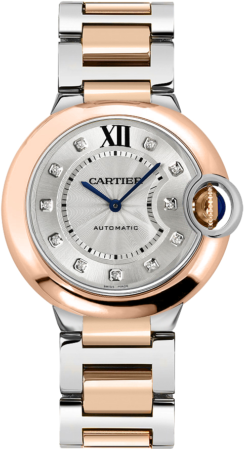 Cartier Ballon Bleu Watches Ladies Silver Self winding Automatic W3BB0007 Watch