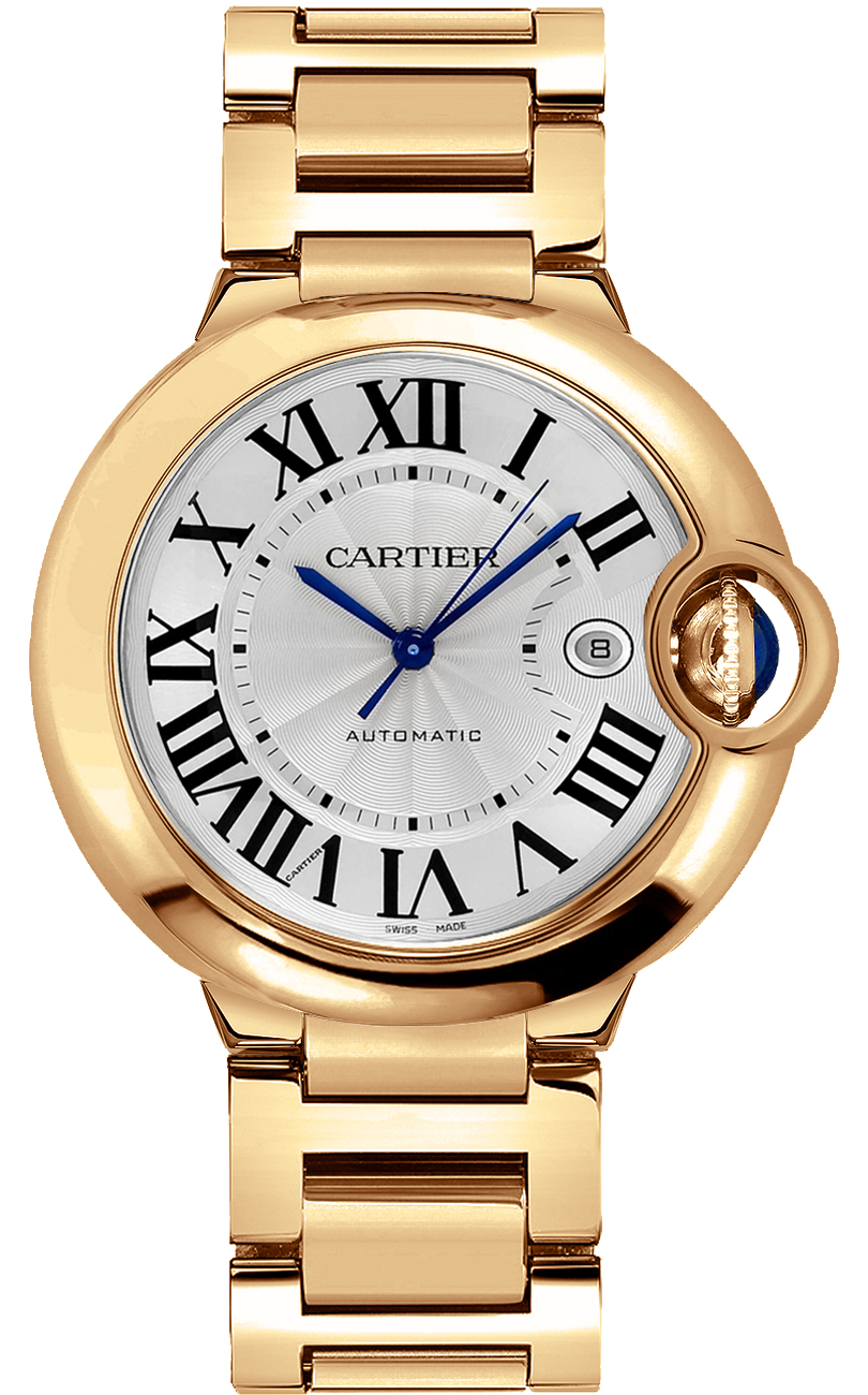 Cartier Ballon Bleu Watches Mens Opaline Silver Dial Self winding Automatic W69006Z2 Watch