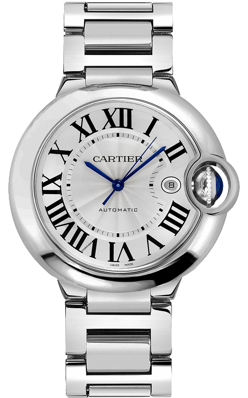 Cartier Ballon Bleu Watches Mens Silver Self winding Automatic W69013Z2 Watch