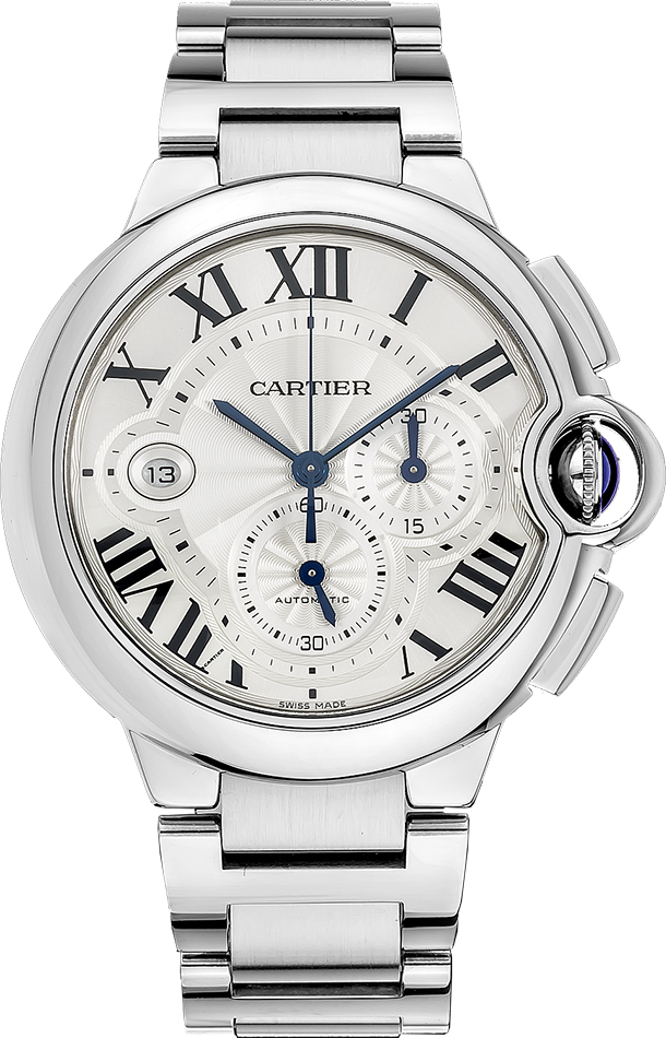 Cartier Ballon Bleu Watches Mens Silver Self winding Automatic W6920076 Watch