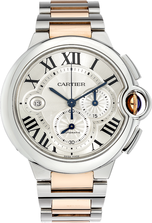 Cartier Ballon Bleu Watches  Guilloche Sunray Silver Self winding Automatic W6920075 Watch