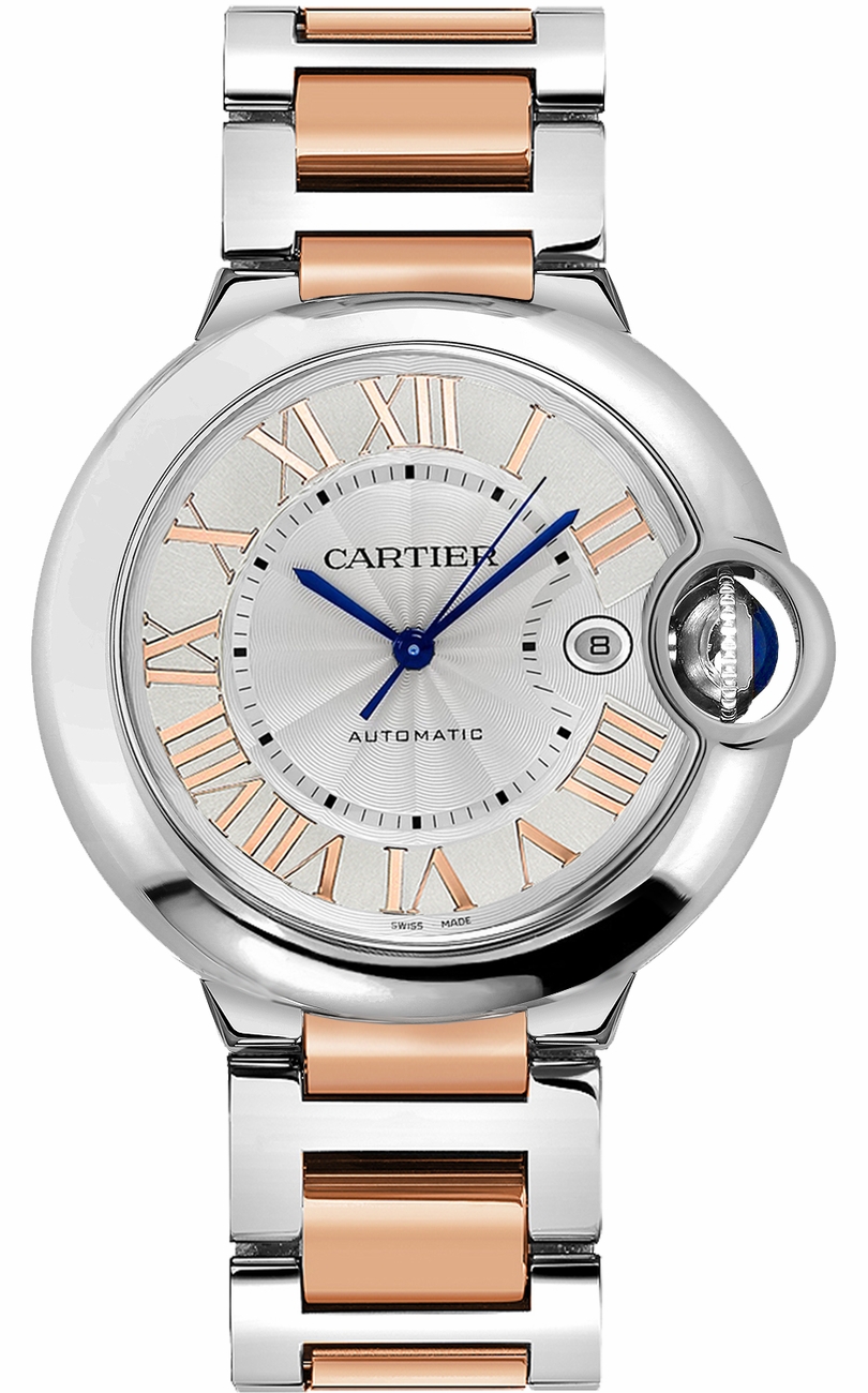 Cartier Ballon Bleu Watches Mens Silver Self winding Automatic W6920095 Watch