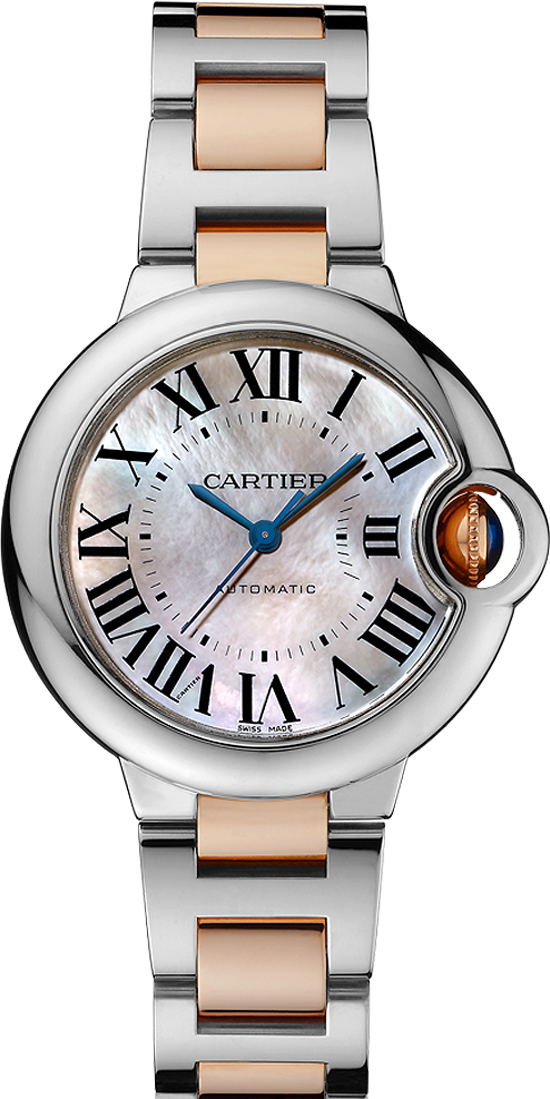 Cartier Ballon Bleu Watches Ladies Mother of Pearl Pink Self winding Automatic W6920098 Watch