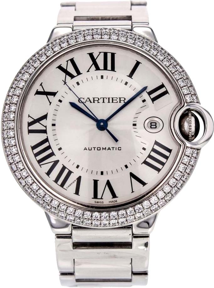 Cartier Ballon Bleu Watches Mens Silver Self winding Automatic WE9009Z3 Watch