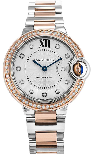 Cartier Ballon Bleu Watches Ladies Silver Self winding Automatic WE902077 Watch