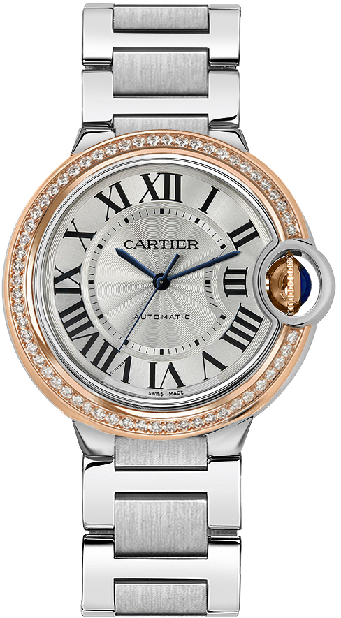Cartier Ballon Bleu Watches Ladies Silver Self winding Automatic WE902081 Watch