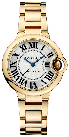 Cartier Ballon Bleu Watches Ladies Roman Numeral Lacquered Guilloche Opaline Silver Self winding Automatic WGBB0005 Watch
