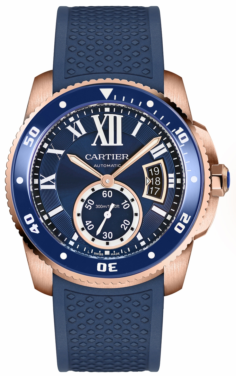 Cartier Calibre De Cartier Diver Watches Mens Blue Self winding Automatic WGCA0010 Watch