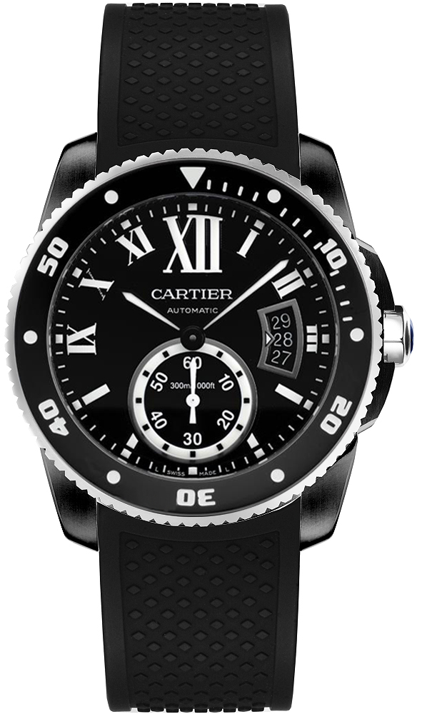 Cartier Calibre De Cartier Diver Watches Mens Black Self winding Automatic WSCA0006 Watch