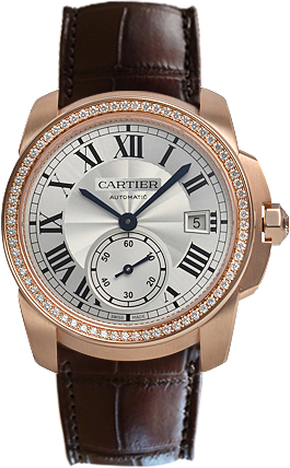 Cartier Calibre De Cartier Watches Mens Flinque Silver Self winding Automatic WF100013 Watch