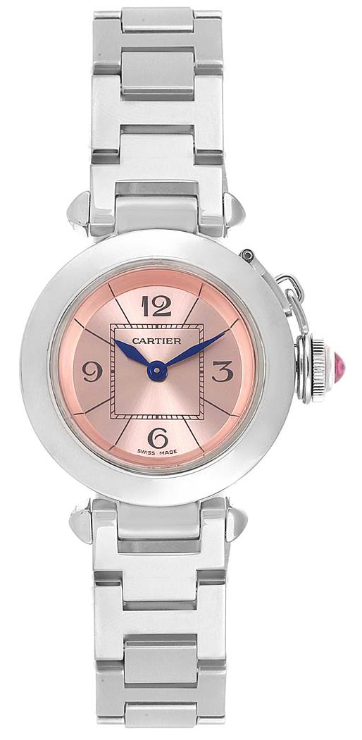 Cartier Pasha Watches Ladies Pink Battery Operated Quartz W3140008 Watch