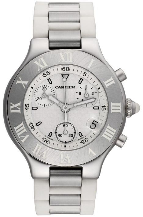 Cartier Must 21 Watches Ladies Silver Battery Operated Quartz W10184U2 Watch