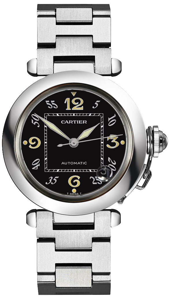 Cartier Pasha Watches UNISEX Black Self winding Automatic W31043M7 Watch