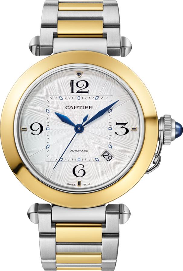 Cartier Pasha Watches Mens Silver Flinque Self winding Automatic W2PA0009 Watch