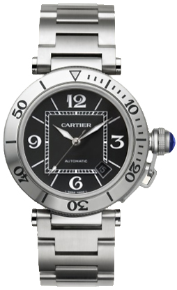 Cartier Pasha Watches Mens Black Self winding Automatic W31077M7 Watch