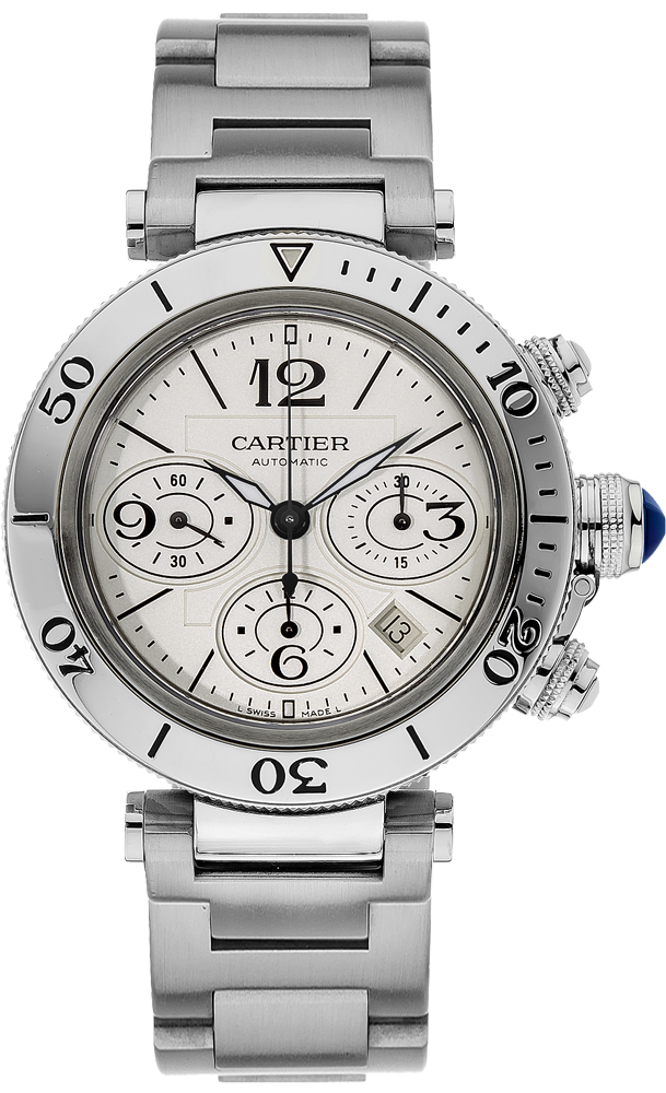 Cartier Pasha Watches Mens White Self winding Automatic W31089M7 Watch
