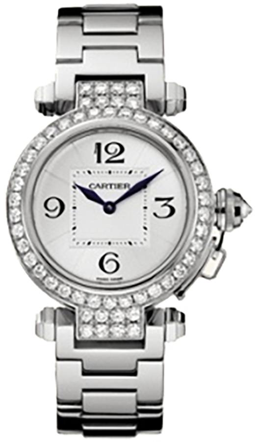 Cartier Pasha Watches Ladies Silver Battery Operated Quartz WJ11924G Watch