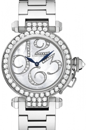 Cartier Pasha Watches Ladies White Battery Operated Quartz WJ12320G Watch