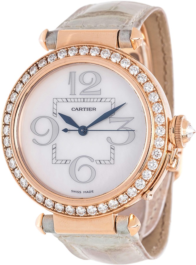 Cartier Pasha Watches Ladies Mother of Pearl White Self winding Automatic WJ124005 Watch