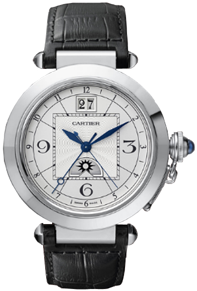 Cartier Pasha Watches Mens Guilloche Silver Self winding Automatic W3109255 Watch