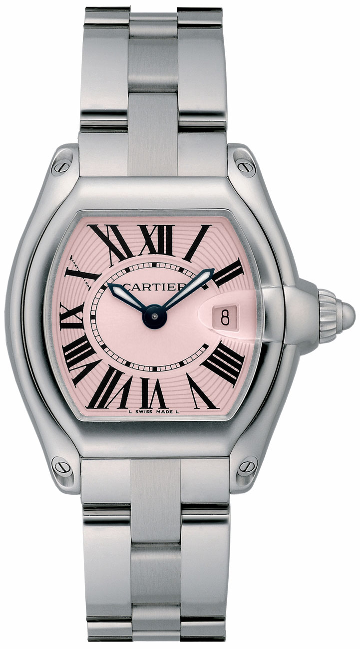 Cartier Roadster Watches Ladies Pink Battery Operated Quartz W62017V3 Watch