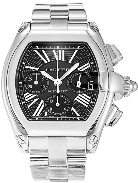 Cartier Roadster Watches Mens Black Self winding Automatic W62020X6 Watch