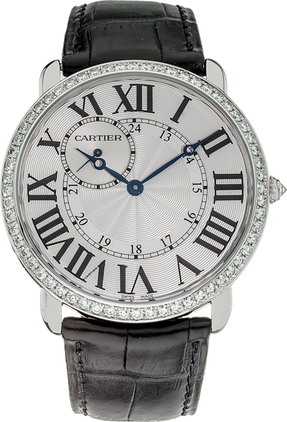 Cartier Ronde Louis Watches Mens Silver Manual Winding WR007002 Watch