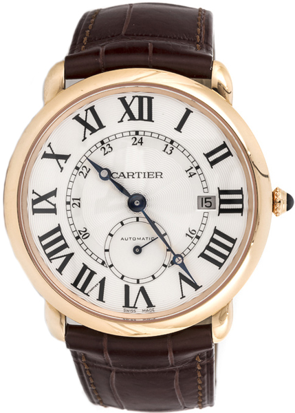 Cartier Ronde Louis Watches Mens Grained Silver Self winding Automatic W6801005 Watch