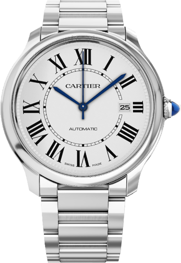 Cartier Ronde Solo Watches Mens Silver Self Winding Automatic WSRN0035 Watch
