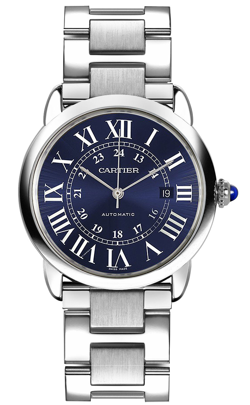 Cartier Ronde Solo Watches Mens Blue Self winding Automatic WSRN0023 Watch