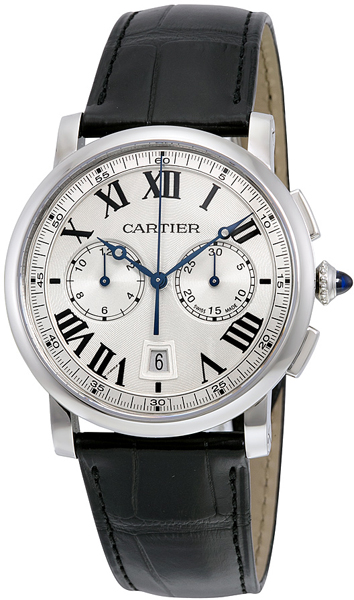 Cartier Rotonde De Cartier Watches Mens Sunray Silver Self winding Automatic WSRO0002 Watch