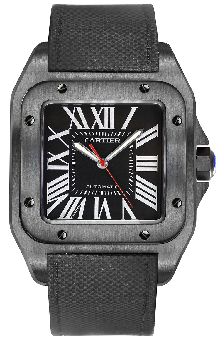 Cartier Santos De Cartier Watches Mens Black Self winding Automatic WSSA0006 Watch