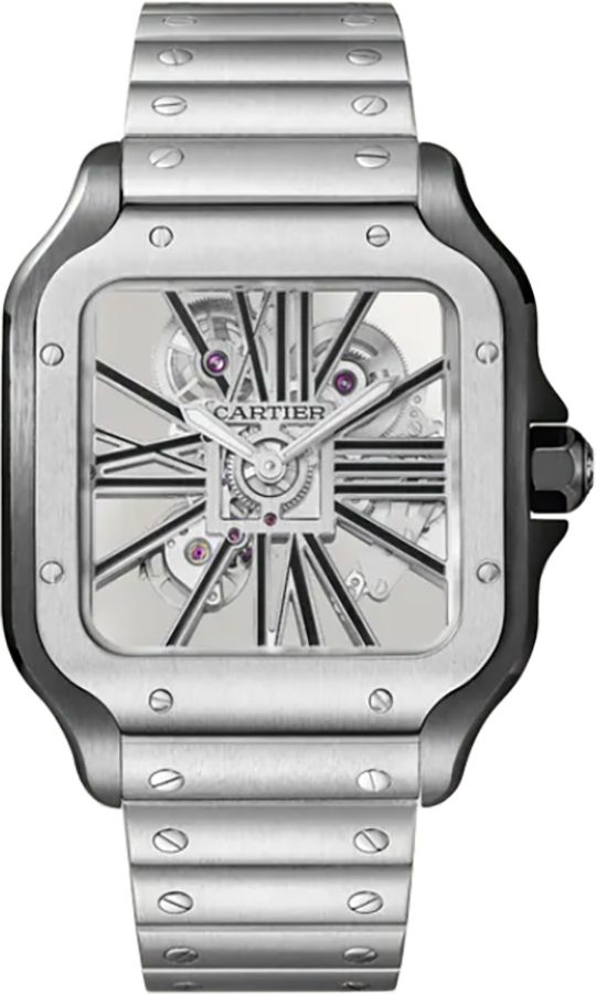 Cartier Santos De Cartier Watches Mens Skeleton Manual Winding WHSA0027 Watch