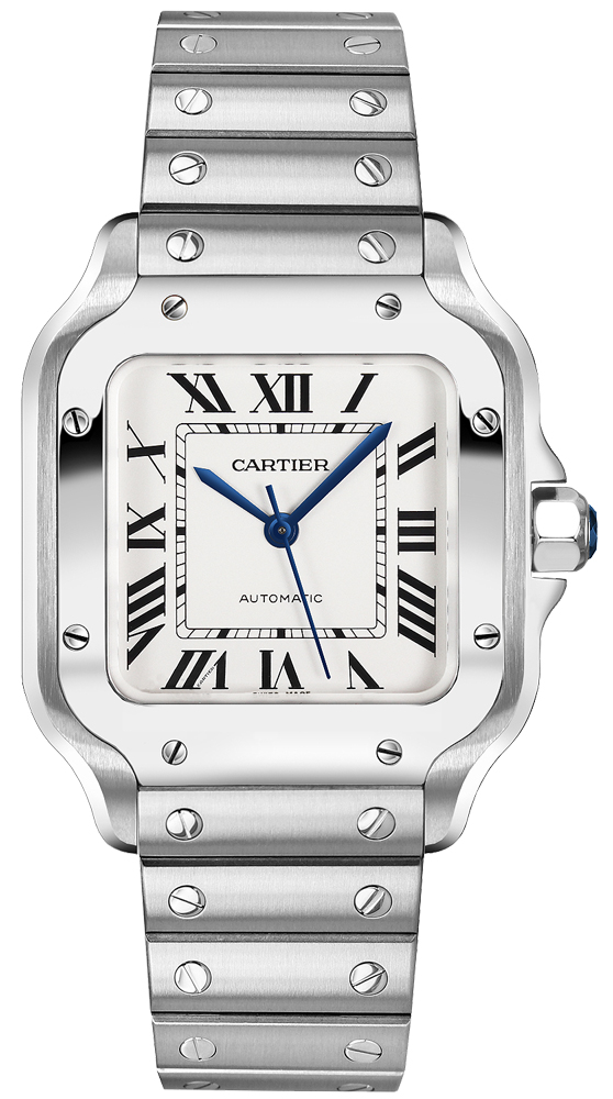Cartier Santos De Cartier Watches Unisex Opaline Silver Self winding Automatic WSSA0010 Watch