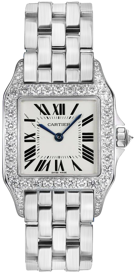 Cartier Santos De Cartier Watches Ladies Silver Battery Operated Quartz WF9004Y8 Watch