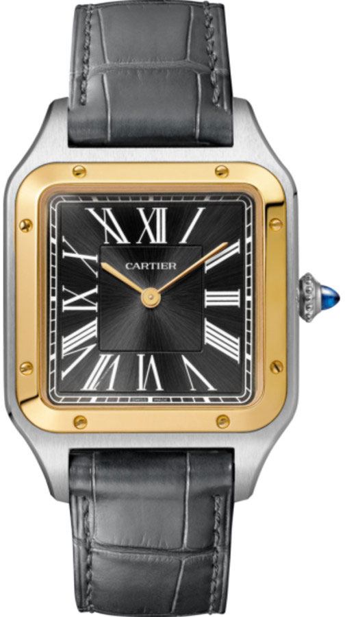 Cartier Santos De Cartier Watches Mens Dark Grey Manual Winding W2SA0015 Watch