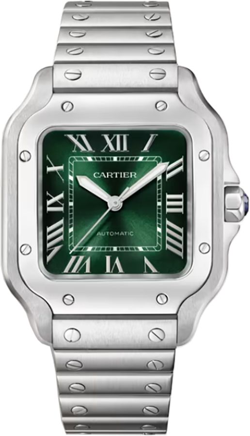 Cartier Santos De Cartier Watches Ladies Green Self Winding Automatic WSSA0061 Watch