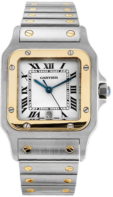 Cartier Santos De Cartier Watches Mens White Battery Operated Quartz W20011C4 Watch