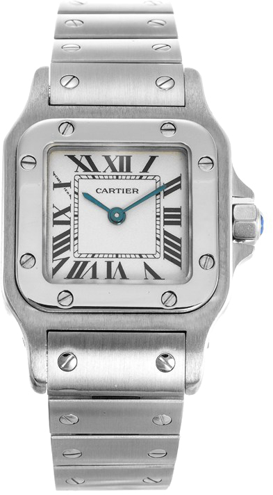 Cartier Santos De Cartier Watches Ladies Silver Battery Operated Quartz W20056D6 Watch