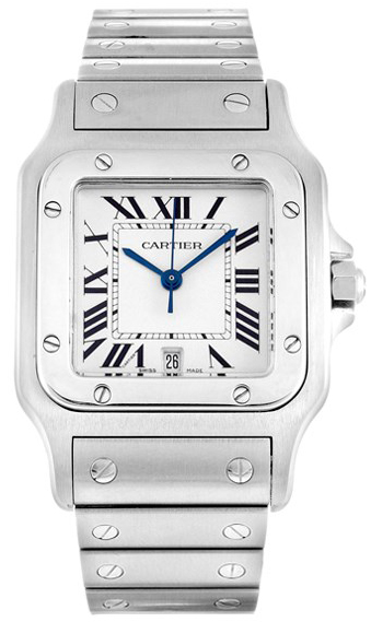 Cartier Santos De Cartier Watches Mens Silver Battery Operated Quartz W20060D6 Watch