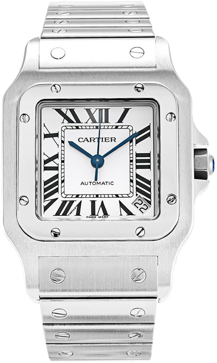 Cartier Santos De Cartier Watches Mens Silver Self winding Automatic W20098D6 Watch