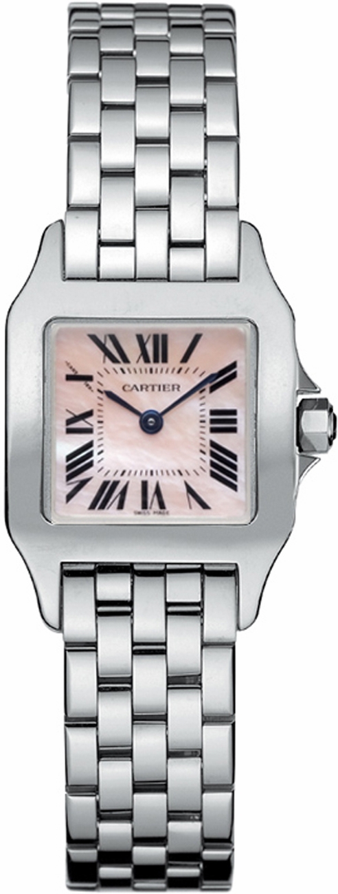 Cartier Santos De Cartier Watches Ladies Mother of Pearl Pink Battery Operated Quartz W25075Z5 Watch