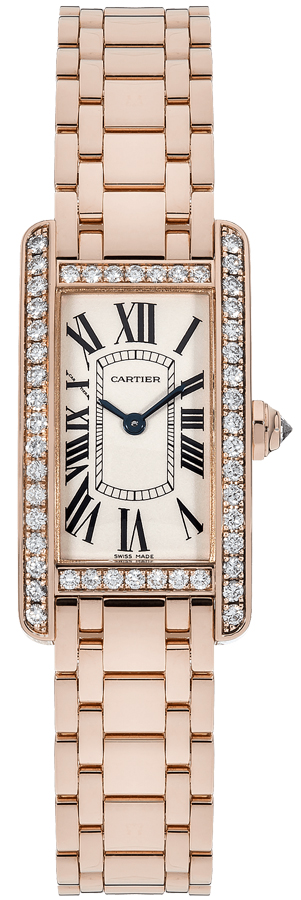 Cartier Tank Americaine Watches Ladies Silver Battery Operated Quartz WB7079M5 Watch