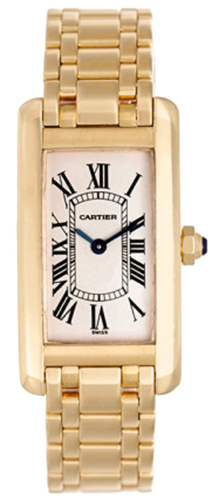 Cartier Tank Americaine Watches Ladies Silver Battery Operated Quartz W26015K2 Watch