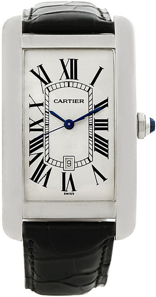 Cartier Tank Americaine Watches Mens Flinque Silver Self winding Automatic W2603256 Watch